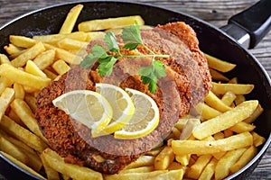 Cutlet Cordon Bleu with French fries