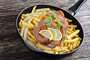 Cutlet Cordon Blue with French fries