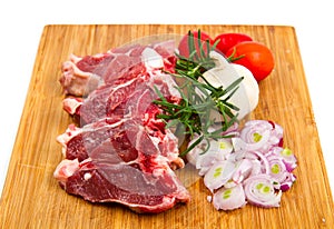 Cutlet of lamb with vegetables