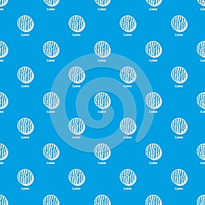 Cutlet pattern vector seamless blue