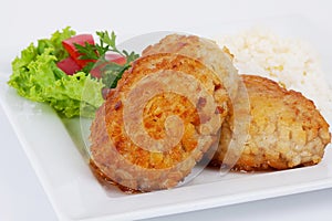 Cutlets with salad