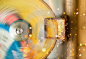 Cutoff wheel in action