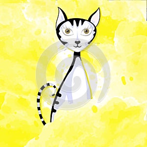 Cutout Cat,paperwork in vector