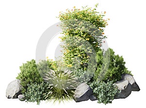 Cutout flowerbed for garden design