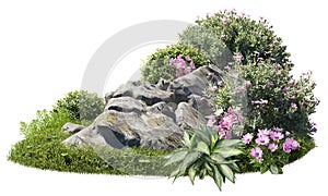 Cutout flowerbed for garden design