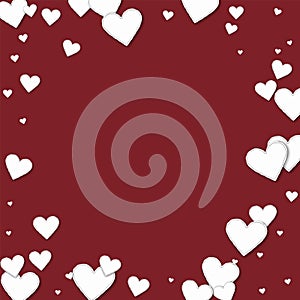 Cutout paper hearts.