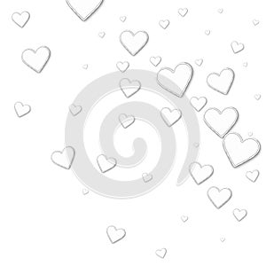 Cutout paper hearts.