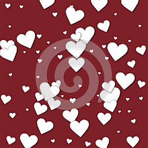 Cutout paper hearts.