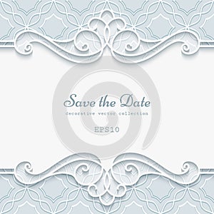 Cutout paper lace frame