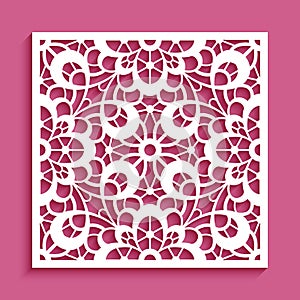 Cutout paper ornament, lace pattern