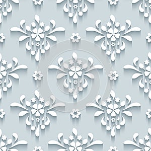 Cutout paper ornament, seamless pattern