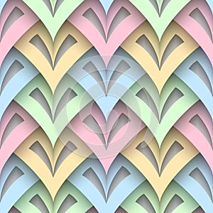 Cutout paper seamless pattern, squama texture photo