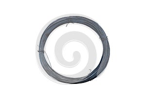 Cutout steel binding wire isolated on white background. Annealing Wire.