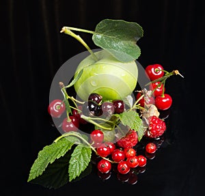 cuts on black background