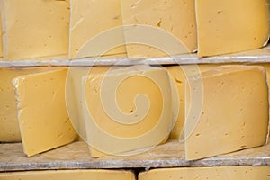 cuts of kashkaval or kasseri cheese for sale