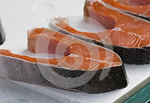 Cuts of Red Salmon