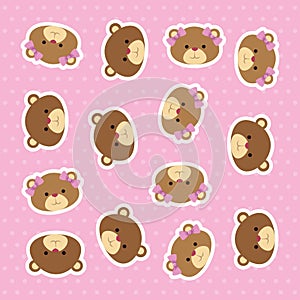 cutte little bears teddies couple pattern