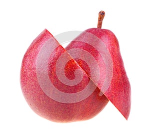 A cutted fresh pear