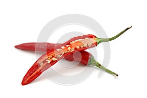 Cutted Red hot chili peppers