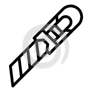 Cutter blade icon, outline style