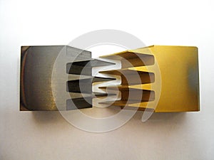 Cutter head for metalworking and woodworking after gold coating process