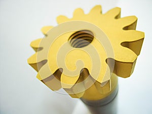 Cutter head for metalworking and woodworking after gold coating process