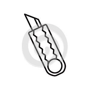 Cutter icon vector isolated on white background, Cutter sign , sign and symbols in thin linear outline style