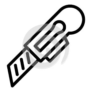 Cutter instrument icon, outline style