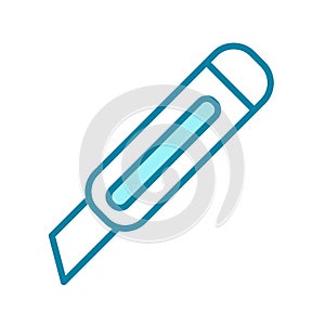 Cutter knife - stationery icon vector design template