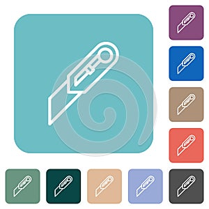 Cutter rounded square flat icons