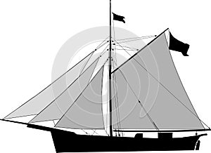 Cutter, sailing cargo vessel