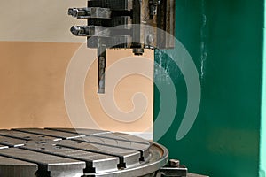 A cutter on a slotting machine for cutting a keyway photo