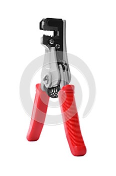 Cutters isolated on white. Wire stripping tool