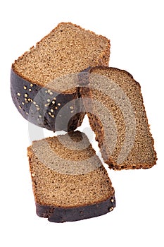 Cutting black bread