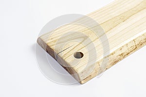 Cutting board. Food cutting board. On white background. Walnut tree texture. Isolated.