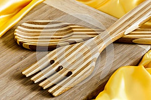 Cutting board and utensils