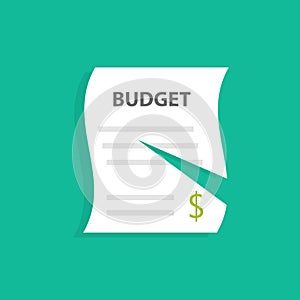 Cutting budget icon