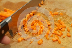 Cutting carrots