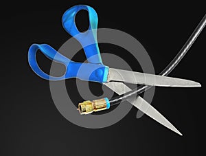 Cutting the cord cable tv concept