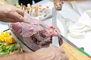 Cutting Crudo di Parma ham