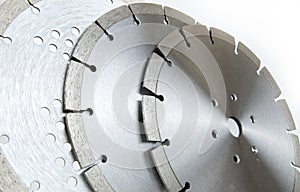 Cutting disks with diamonds - Diamond discs for concrete isolated on the white background