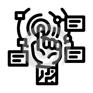 cutting edge technology tech enthusiast line icon vector illustration photo