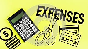 Cutting expenses is shown using the text