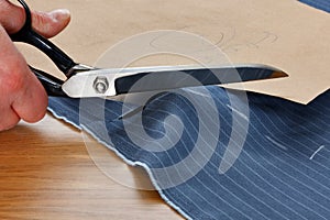 Cutting fabric for a suit