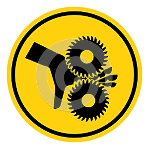 Cutting of Fingers Rotating Blades Symbol Sign, Vector Illustration, Isolate On White Background Label .EPS10