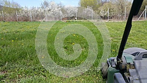 Cutting Grass With A Lawn Mower