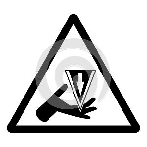 Cutting Hazard Symbol Sign, Vector Illustration, Isolate On White Background Label .EPS10