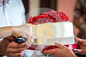 Cutting knife wedding cake