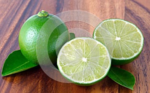 Cutting limes on wood.