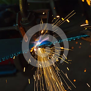 Cutting metal with a gas torch